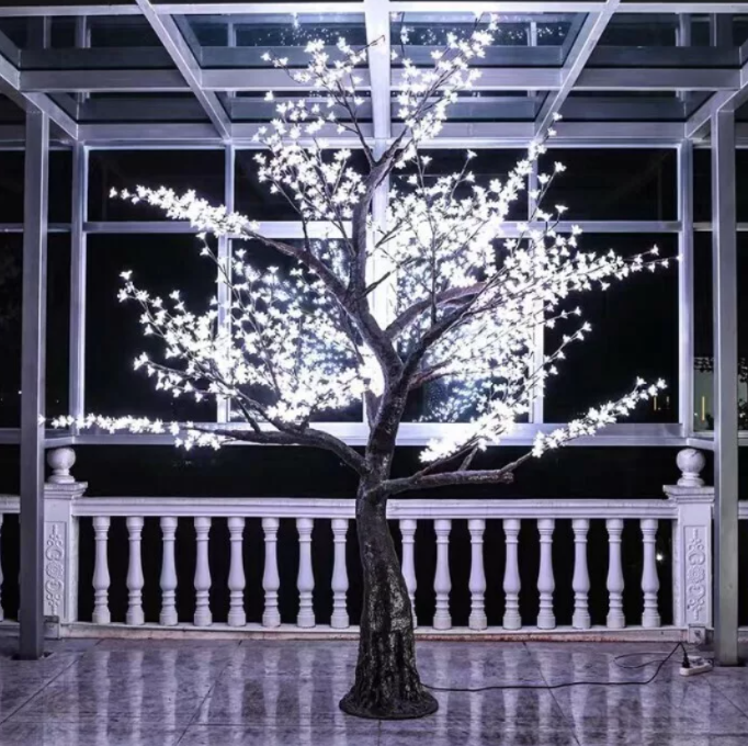 Светодиодное дерево Сакура 2,5 м, 768 LED с керамическим стволом (белое)