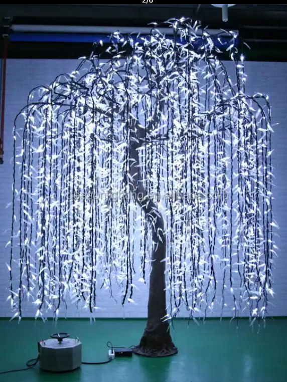 Светодиодное дерево Ива 2,5 м 1080 Led уличное IP65 24V (белое)